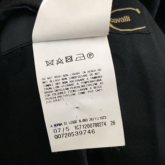 Just Cavalli Wool Black Two Button Women's Blazer US 8 medium IT 44 - Picture 7 of 15